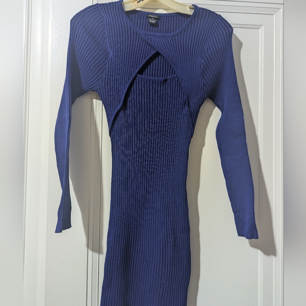 Royal Blue Sweater Dress